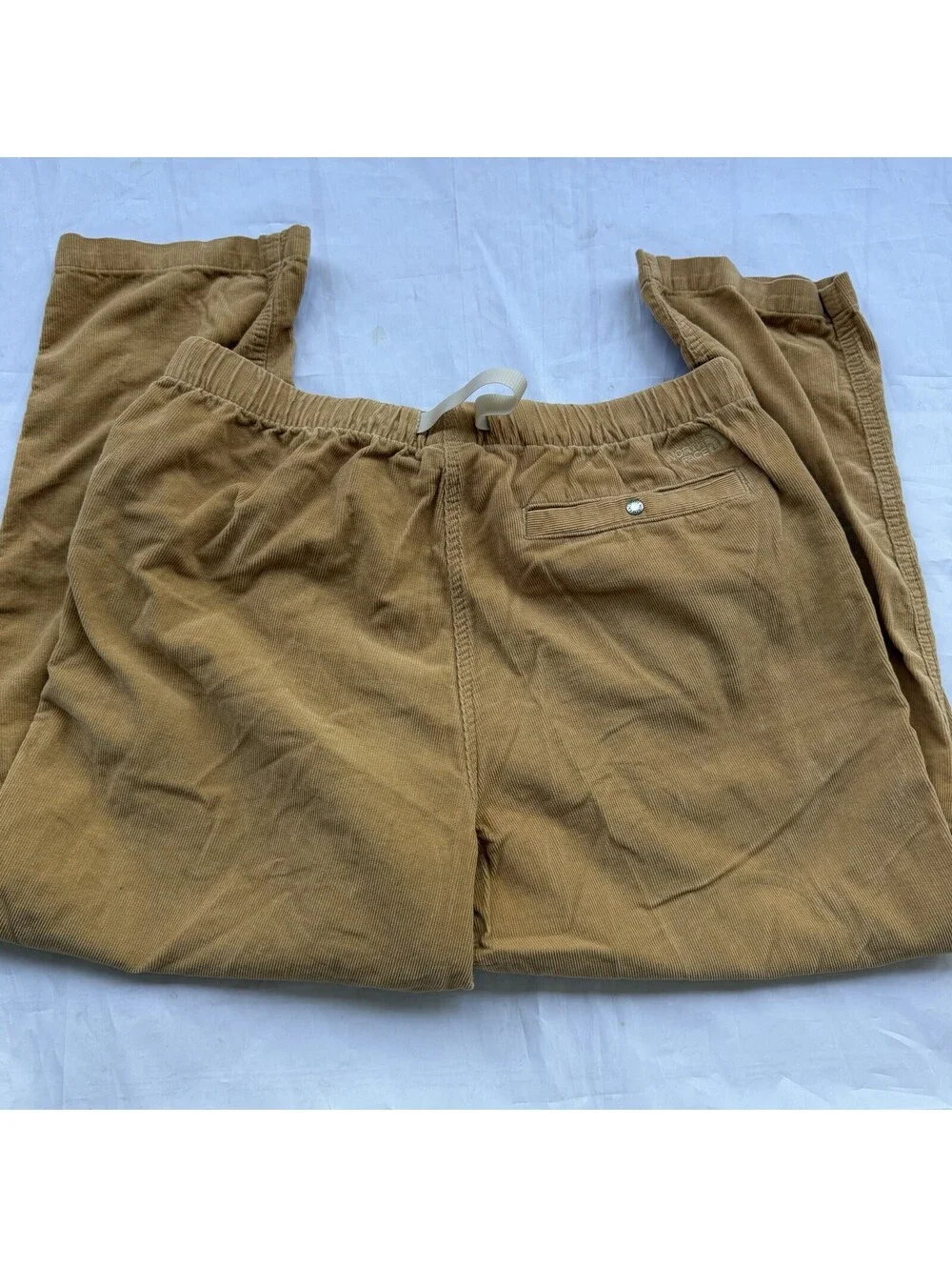 The North Face Corduroy Pants Mens Large Tan Elastic Waist Outdoor Casual Belt